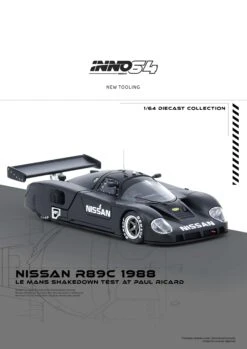 INNO64 1:64 Nissan R89C Le Mnas Shakedown Test At Paul Ricard 1988 -Model Cars Houston fffs