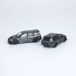 INNO Models 1:64 Mitsubishi Lancer EVO IX Wagon Medium Purplish Gray Mica With Extra Wheels -Model Cars Houston inno64 in64 evo9w pgm 05 800x800 0