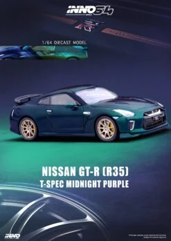 INNO64 1/64 Nissan GT-R (R35) T-Spec In MIdnight Purple -Model Cars Houston r35mp1