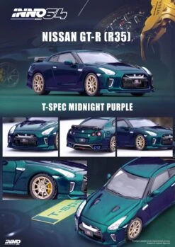 INNO64 1/64 Nissan GT-R (R35) T-Spec In MIdnight Purple -Model Cars Houston r35mp2