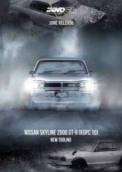 INNO64 SILVER NISSAN SKYLINE 2000 GT-R (KPGC10)