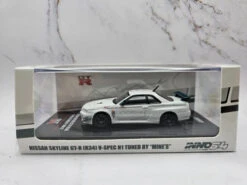 INNO64 WHITE NISSAN SKYLINE GT-R (R34) V-SPEC N1 TUNED BY MINE'S